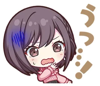 😨 うう... Аниме, Девушка, Грустный, Плачущий, Мультфильм, Расстроенный whatsapp sticker