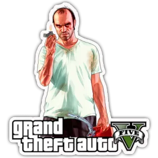 ️ Trevor Philips Grand Theft Auto V gta, gta 5, grand theft auto, video game, character telegram sticker
