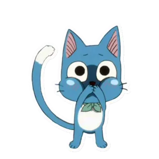 😸 Happy Fairy Tail Fairy Tail, Anime, Happy, Kot, Słodkie, Kawaii, Kreskówka telegram sticker
