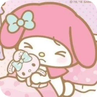 ❤ My Melody My Melody, Sanrio, kawaii, lindo, dibujos animados, conejo telegram sticker
