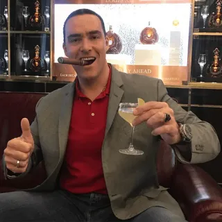 🍸 man, cigar, cocktail, alcohol, suit, thumbs up telegram sticker