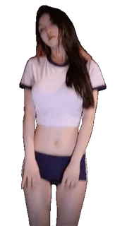 😎 femme, vêtements de sport, coréen, danse, pose whatsapp sticker