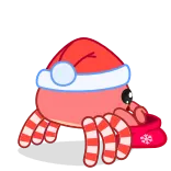 Santa's Crab telegram stickers