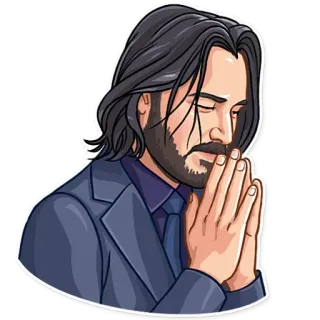 🙏 John Wick film, attore, Keanu Reeves, John Wick, pistola, azione, cinema telegram sticker