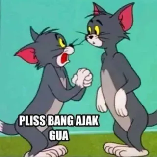 😭 Tom Cat Tom and Jerry PLISS BANG AJAK GUA telegram sticker
