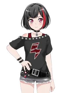🙂 Ran Mitake BanG Dream! Anime, Chica, Banda, Guitarrista, Afterglow telegram sticker