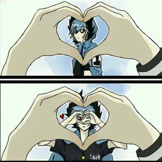 ❤ South Anime, Manga, Liefde, Hart, Cartoon telegram sticker