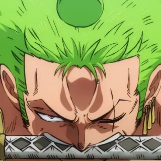 🌽 Zoro One Piece Zoro, One Piece, anime, manga, swordsman, pirate, fighting telegram sticker