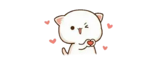 😉 고양이, 귀여운, 사랑, 하트, 스티커 telegram sticker