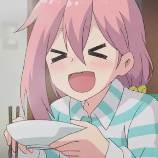 🤣 Anime, Fröhlich, Mädchen, Essen, Süß, Cartoon telegram sticker