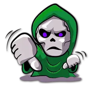 👎 유령, 싫어요, 비호감, 만화, 부정적, 거절 telegram sticker
