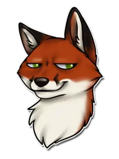 🔴 renard, animal, dessin animé, mascotte, personnage whatsapp sticker