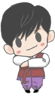 💃 orang, kartun, chibi, korea, tradisional, hanbok, imut, karakter telegram sticker