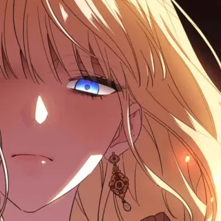 🍡 女性, 金髪, アニメ, 漫画, イラスト, キャラクター, ポートレート telegram sticker