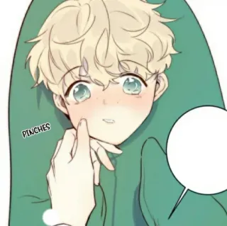 🍭 PINCHES dibujo animado, niño, sudadera con capucha, anime, rubio, lindo, cara whatsapp sticker