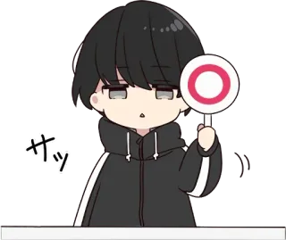 👣 サツ 애니메이션, 원, 일본어, 동의, 귀여운, 캐릭터, 스티커 telegram sticker