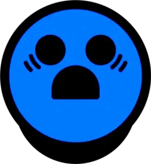 😩 emoji, blue, sad, face telegram sticker