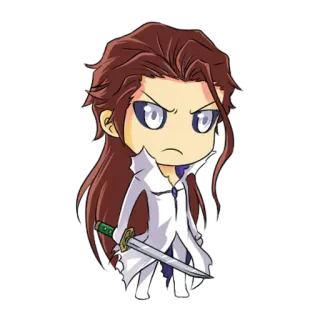 😡 Sosuke Aizen Bleach anime, manga, sword, chibi, aizen telegram sticker