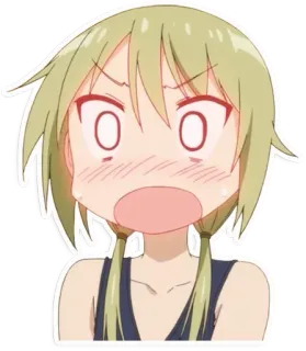 😳 Anime, Hoạt hình, Tức giận, Sốc, Cô gái anime, Dễ thương, Nhãn dán telegram sticker