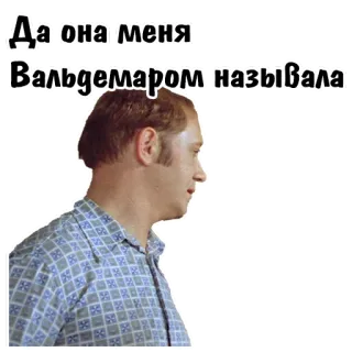 😉 Да она меня Вальдемаром называла telegram sticker