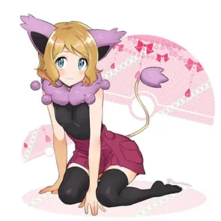 😁 Serena Pokemon Аниме, Покемон, Серена, Фанатское, Персонаж, Милый, Девушка whatsapp sticker