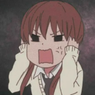 😠 Anime, Figur, Wütend, Frustriert, Ausdruck, Cartoon telegram sticker
