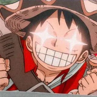 👒 Monkey D. Luffy One Piece Anime, Manga, Pirat, Ruffy, One Piece, Cartoon telegram sticker