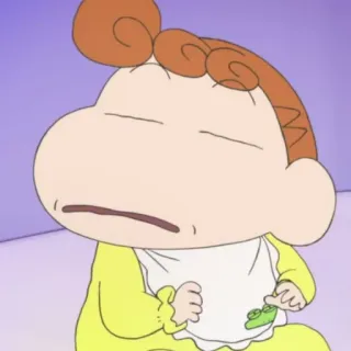 😑 Himawari Nohara Crayon Shin-chan Animé, Dessin animé, Bébé, Mignon, Drôle, Nourrisson, Himawari telegram sticker