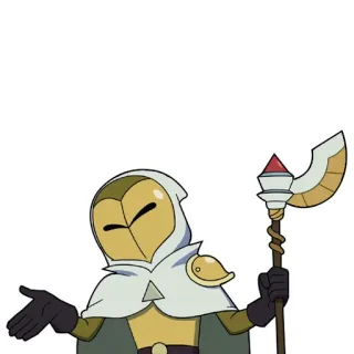 😇 Hunter The Owl House animación, serie de TV, dibujos animados, personaje, divertido, guardia dorada telegram sticker