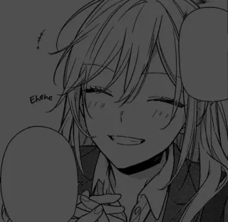 🧧 Ehehe 动漫, 漫画, 微笑, 开心, 女孩, 可爱, 肖像 telegram sticker