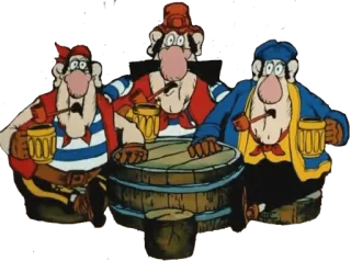 😮 Dibujos animados, Piratas, Bebiendo, Cerveza, Pipa, Mesa whatsapp sticker