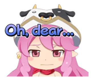 ☹ Oh, dear... anime, girl, cute, cartoon, sad, oh dear telegram sticker
