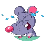 🤣 mouse, laughing, crying, cartoon, sticker, happy telegram sticker