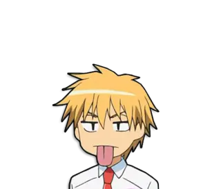 😛 Аниме, Мультфильм, Персонаж, Смешно, Язык, Выражение telegram sticker