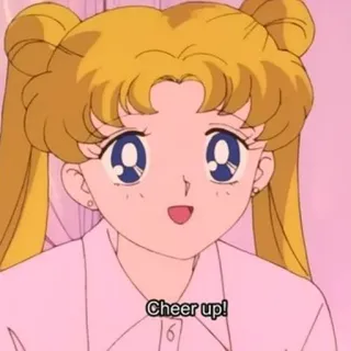 🤩 Sailor Moon Cheer up! Anime, Kartun, Stiker, Ceria, Motivasi whatsapp sticker