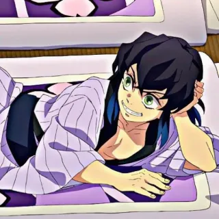 👺 Inosuke Hashibira Demon Slayer Inosuke, Demon Slayer, Anime, Personnage, allongé telegram sticker