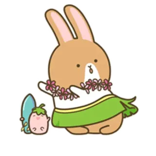 💃 bunny, cute, cartoon, animal, summer, kawaii telegram sticker
