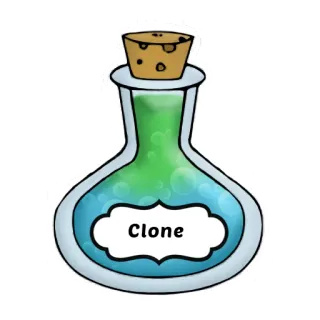 🍹 Clone potion, clone, magic, bottle, science, fantasy telegram sticker