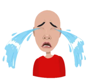 😭 chorando, triste, lágrimas, emoção, chateado telegram sticker