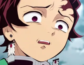 😟 Tanjiro Kamado Demon Slayer Anime, Demon Slayer, Tanjiro, Manga, Scioccato telegram sticker