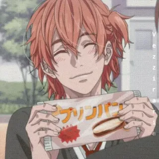🏮 プリンパン anime, bread, food, drawing, illustration, cute telegram sticker