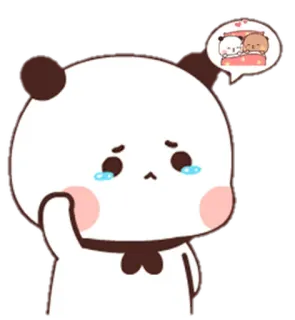 🐍 Panda, traurig, denkend, Liebe, süß whatsapp sticker