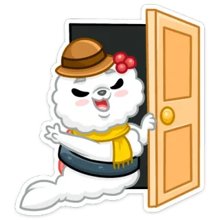 👻 Мультфильм, Персонаж, Животное, Милый, Дружелюбный, Причудливый telegram sticker