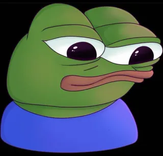 😀 Pepe the Frog pepe, żaba, mem, smutny, internet, emotikon telegram sticker