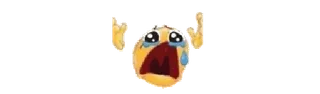 😭 Эмодзи, плачущий, грустный, эмоциональный, расстроенный whatsapp sticker