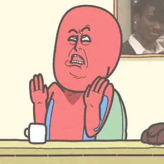 🙄 Cartoon, Ekel, Lustig, Meme, Reaktion, Verärgert telegram sticker
