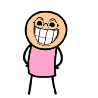 😬 cyanide and happiness, 卡通, 火柴人, 幽默, 喜剧 whatsapp sticker