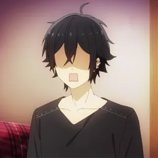 ✏️ Izumi Miyamura Horimiya anime, shocked, reaction, horimiya, izumi miyamura telegram sticker