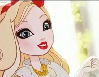 ☺️ Apple White Ever After High блондинка, мультфильм, принцесса, сказка telegram sticker