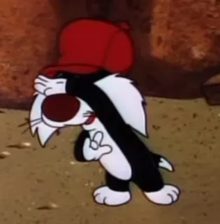 🧃 Sylvester Looney Tunes dessin animé, chat, Sylvestre, Looney Tunes telegram sticker